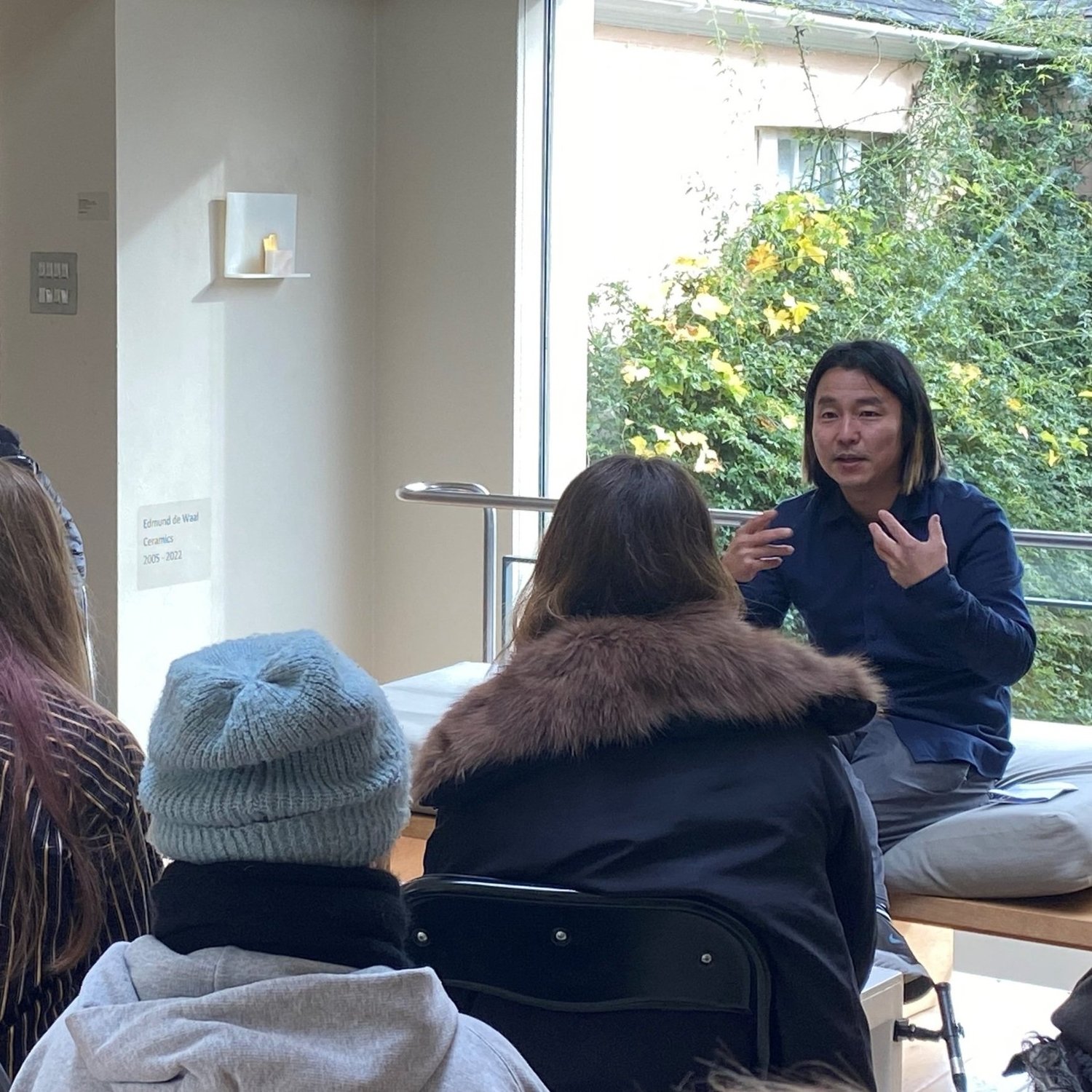 Nao Matsunaga with students from Wellington Academy at Roche Court